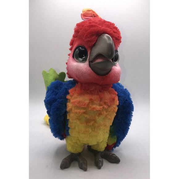 FurReal Rock-A-Too The Show Bird Interactive Plush Fur Real Parrot‎ Rainbow Toy - Picture 1 of 7